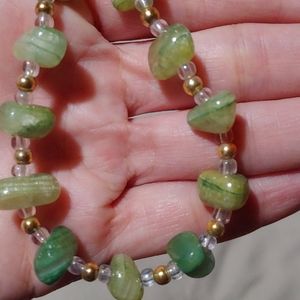 Vintage Green Gem Necklace